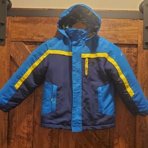 Athletech Kids Puffer Jacket - Blue and Yellow